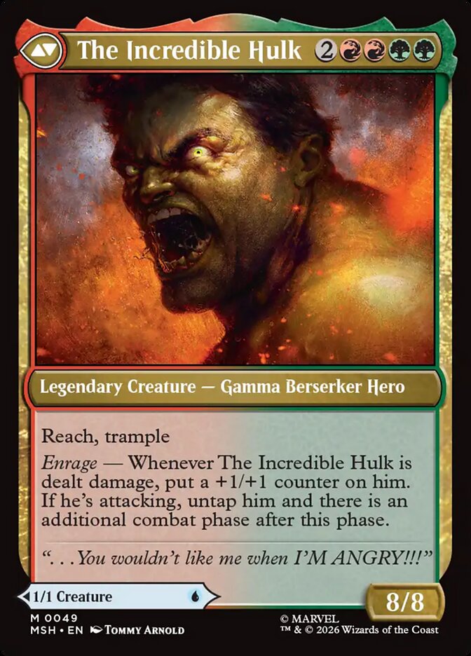 Bruce Banner // The Incredible Hulk, Marvel Super Heroes Card Art
