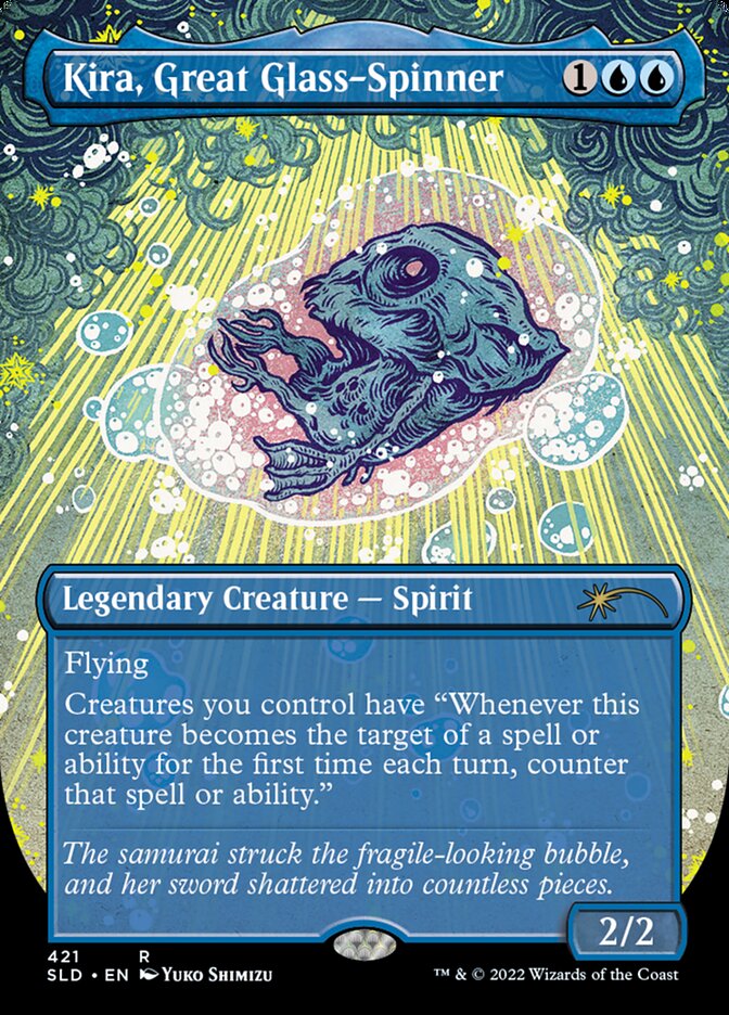 Kira, Great Glass-Spinner, Secret Lair Drop Card Art