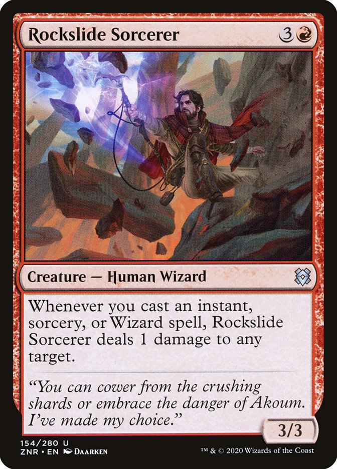 Rockslide Sorcerer, Zendikar Rising Card Art