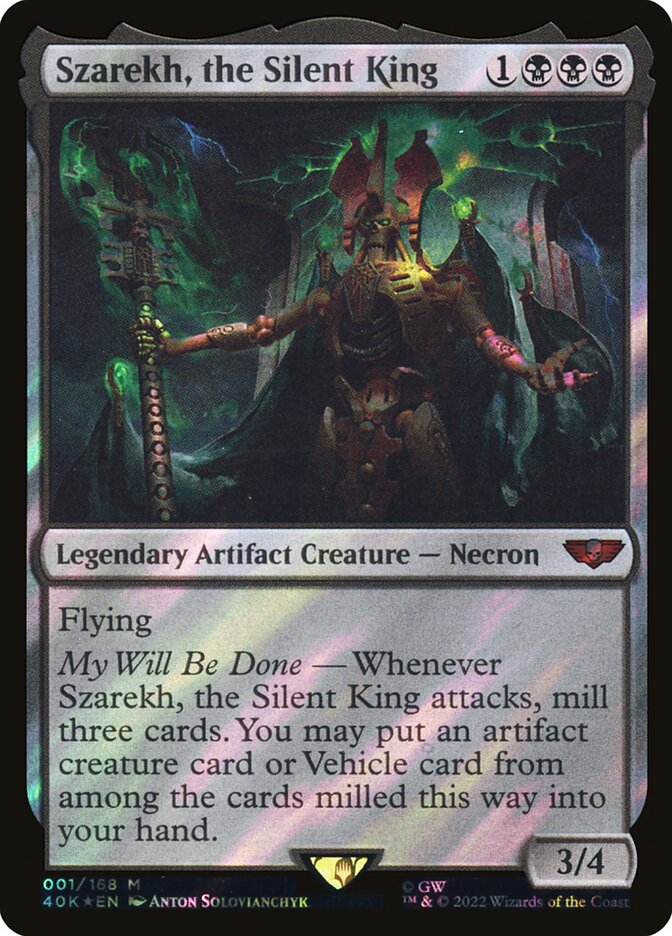 Szarekh, the Silent King, Warhammer 40,000 Commander Card Art