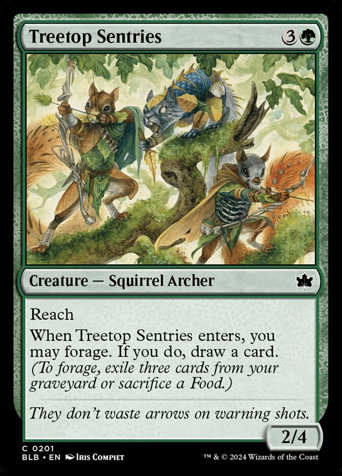 Treetop Sentries, Bloomburrow Card Art