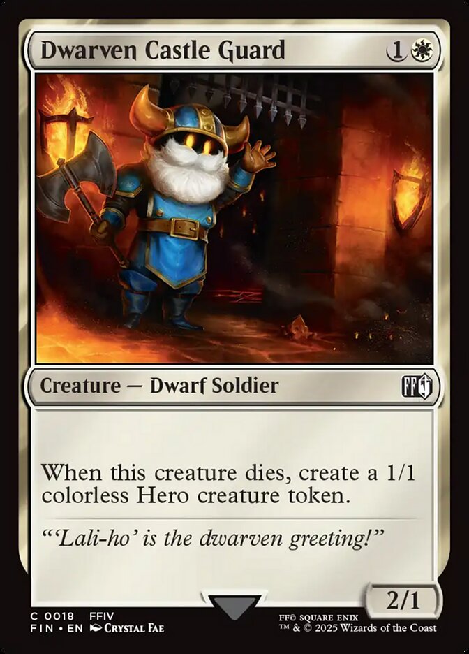 Dwarven Castle Guard, Final fantasy Card Art