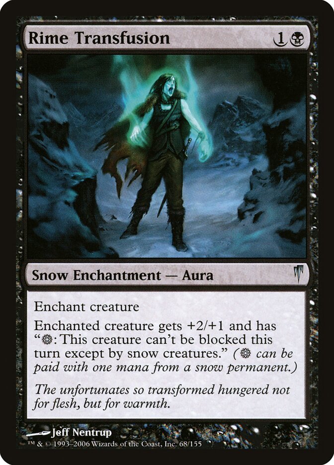 Rime Transfusion, Coldsnap Card Art
