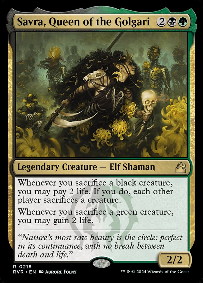 Savra, Queen of the Golgari, Ravnica Remastered Card Art