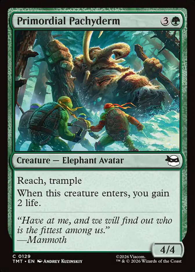 Primordial Pachyderm, Teenage Mutant Ninja Turtles Card Art