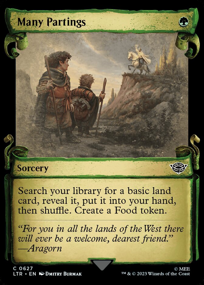 Many Partings, The lord of the rings: tales of middle-earth Card Art