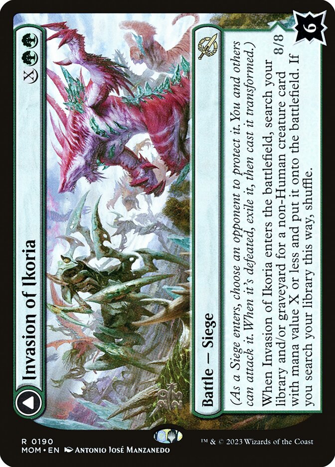 Invasion of Ikoria // Zilortha, Apex of Ikoria, March of the machine promos Card Art