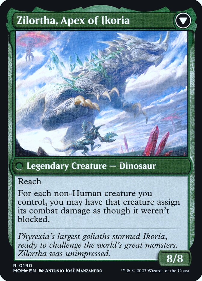 Invasion of Ikoria // Zilortha, Apex of Ikoria, March of the machine promos Card Art
