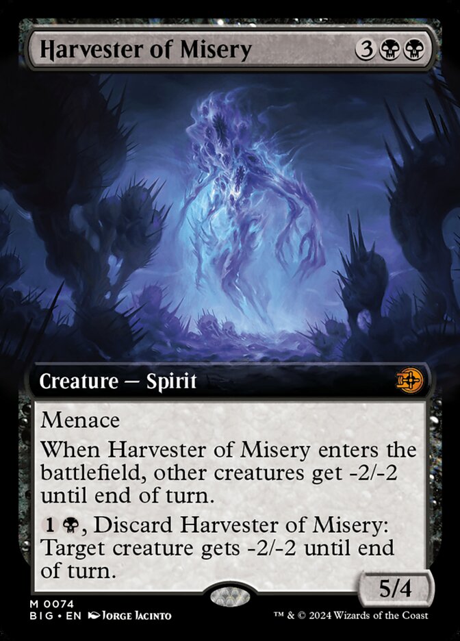 Harvester of Misery, The Big Score Card Art