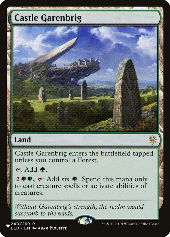 Castle Garenbrig, The List Card Art
