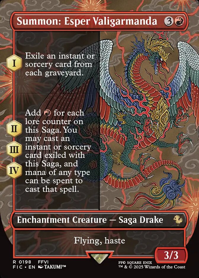 Summon: Esper Valigarmanda, Final fantasy commander Card Art