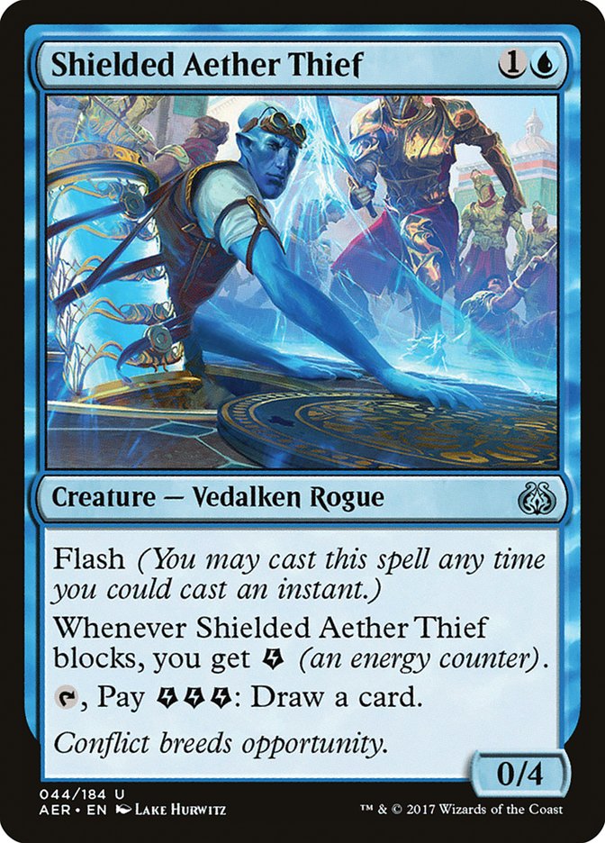 Shielded Aether Thief, Aether revolt Card Art