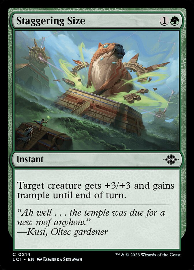 Staggering Size, The lost caverns of ixalan Card Art