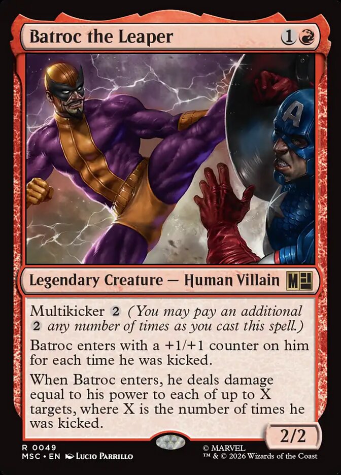 Batroc the Leaper, Marvel Super Heroes Commander Card Art