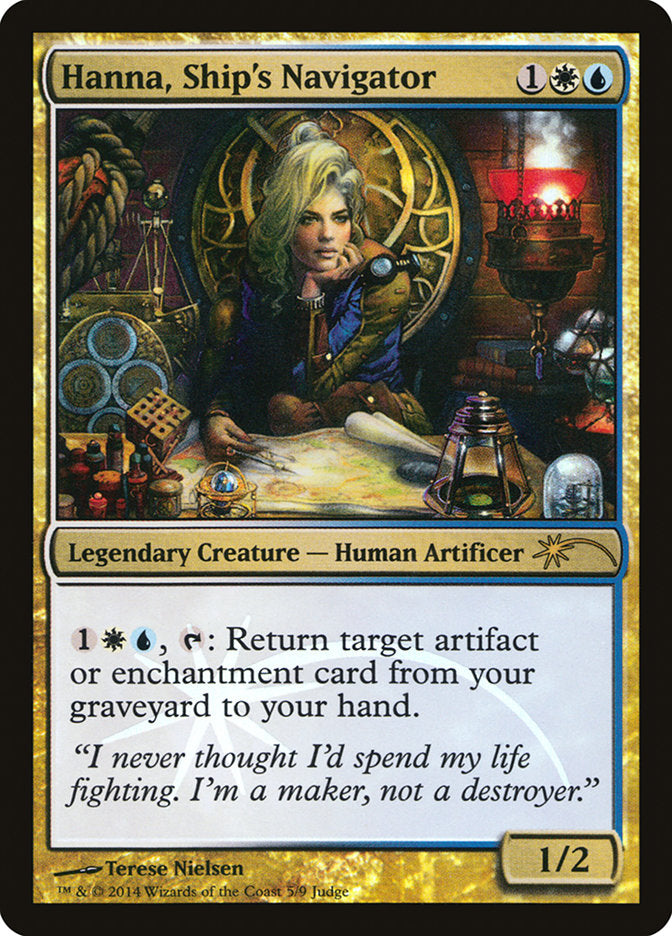 Hanna, Ship's Navigator, Judge gift cards 2014 Card Art