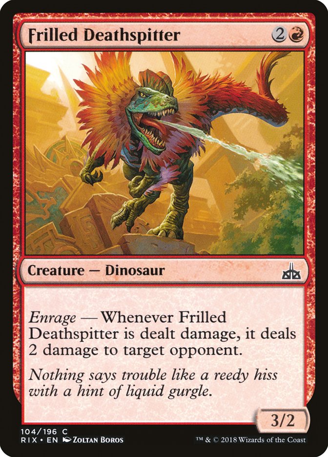 Frilled Deathspitter, Rivals Of Ixalan Card Art
