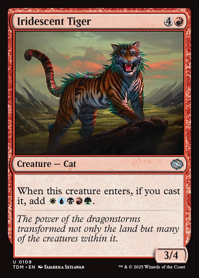Iridescent Tiger, Tarkir: dragonstorm Card Art