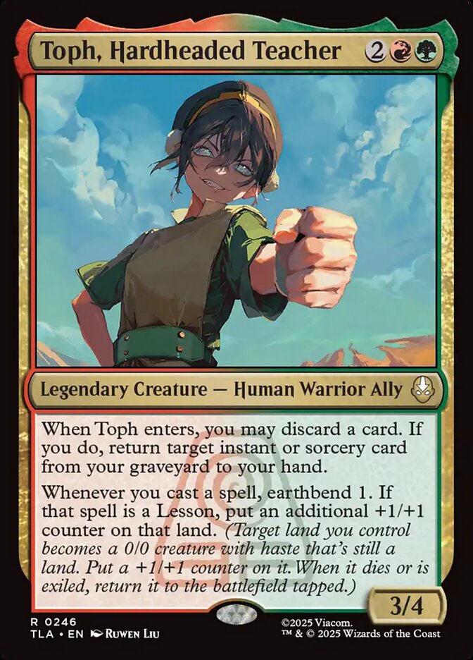 Toph, Hardheaded Teacher, Avatar: The Last Airbender Card Art