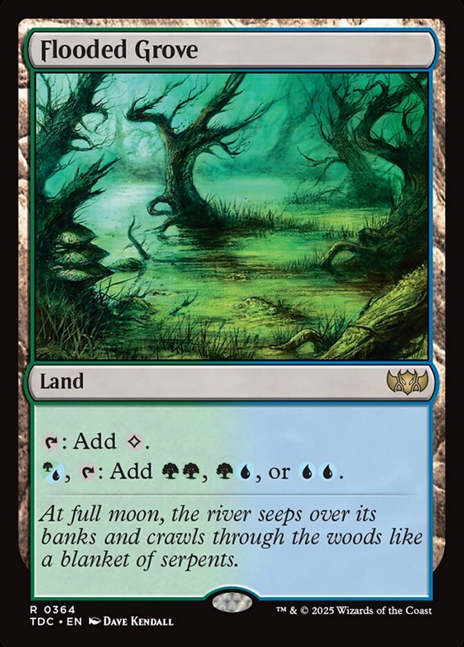 Flooded Grove, Tarkir: Dragonstorm Commander Card Art