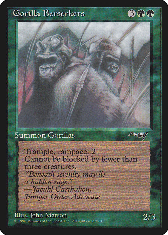 Gorilla Berserkers, Alliances Card Art