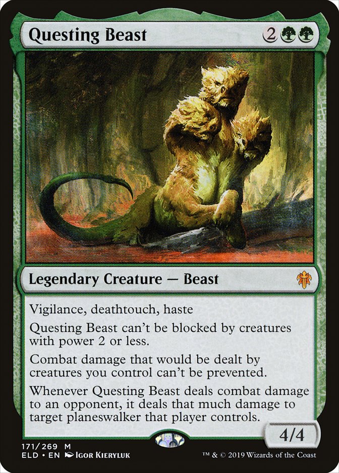 Questing Beast, Throne of eldraine Card Art