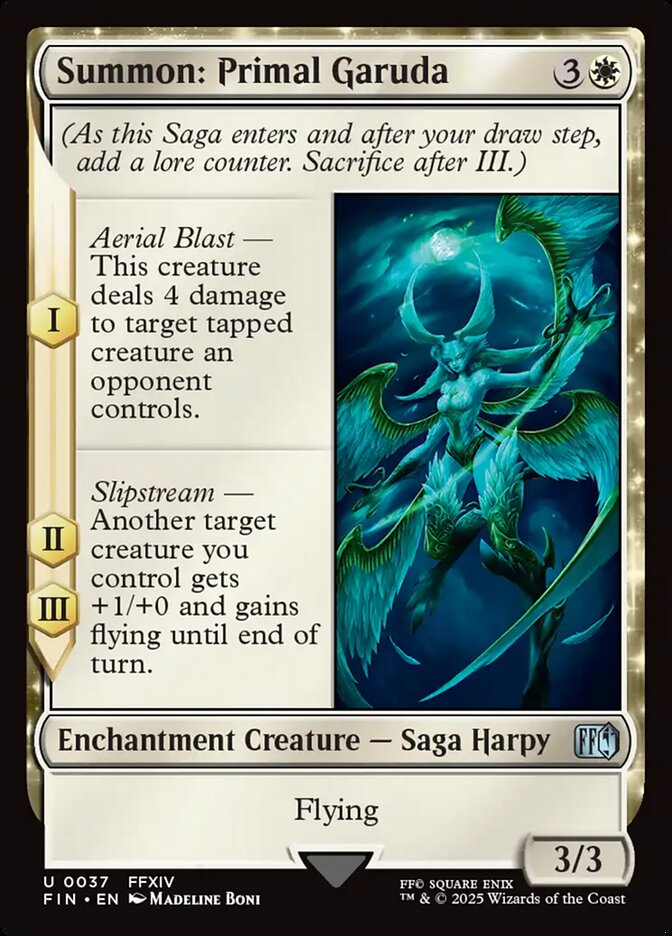 Summon: Primal Garuda, Final fantasy Card Art