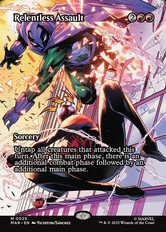 Relentless Assault, Marvel Universe Card Art