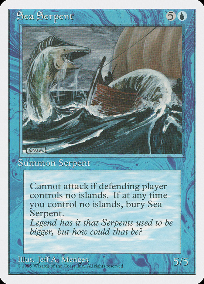 Sea Serpent, Fourth edition Card Art