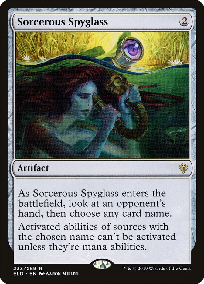 Sorcerous Spyglass, Throne of eldraine Card Art