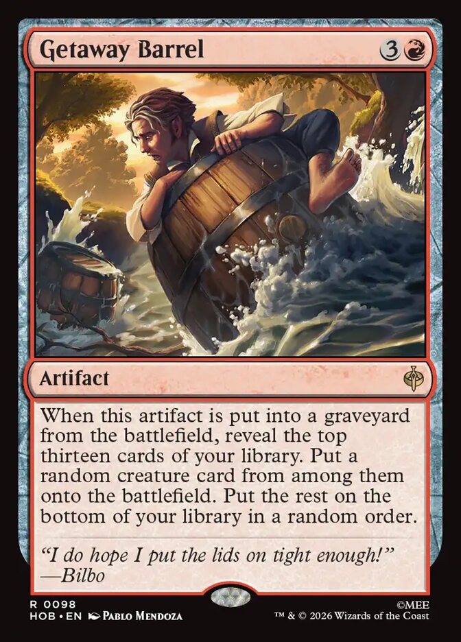 Getaway Barrel, The Hobbit Card Art