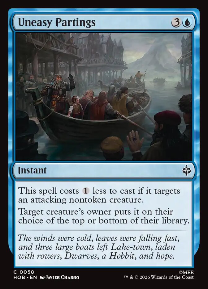 Uneasy Partings, The Hobbit Card Art
