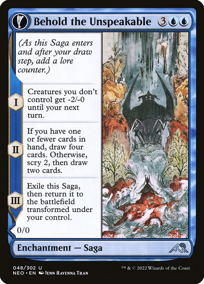 Behold the Unspeakable // Vision of the Unspeakable, Kamigawa: neon dynasty Card Art