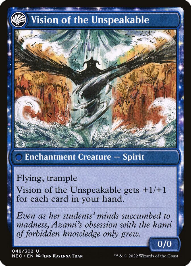 Behold the Unspeakable // Vision of the Unspeakable, Kamigawa: neon dynasty Card Art