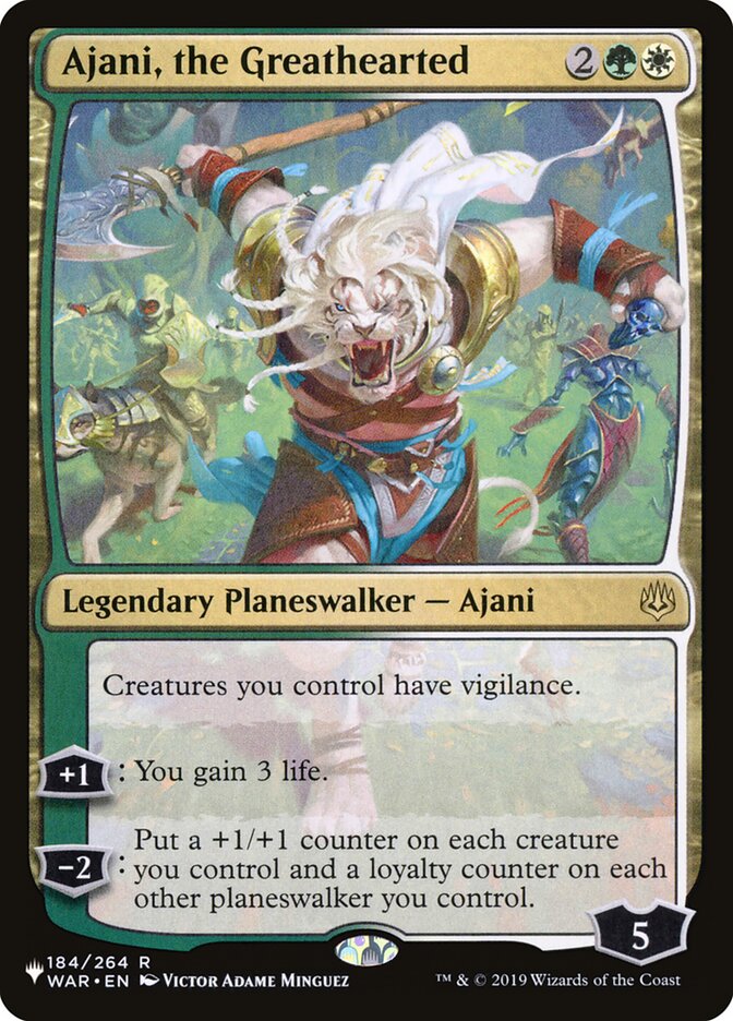 Ajani, the Greathearted, The List Card Art