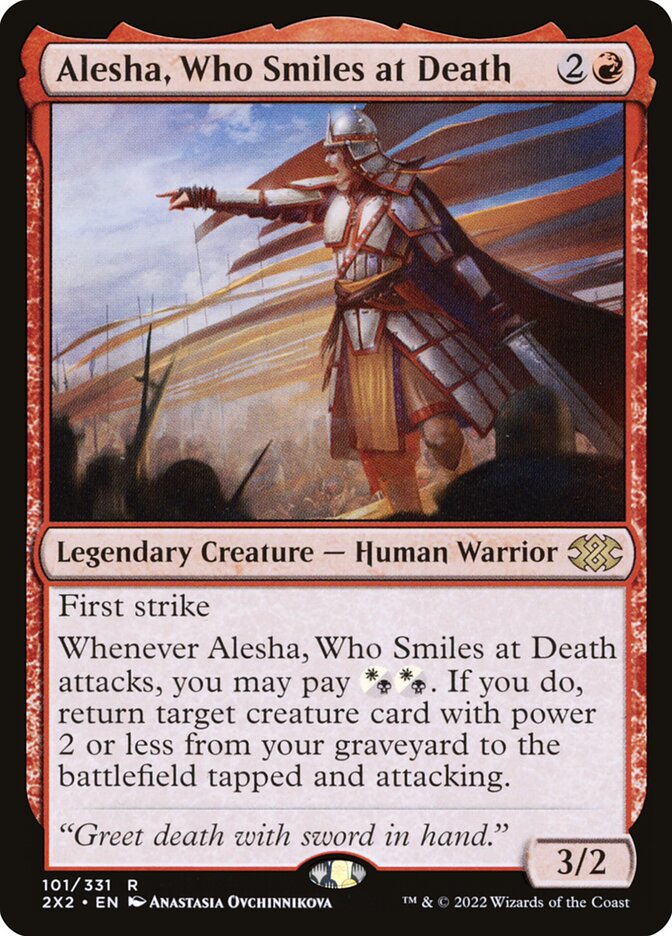 Alesha, Who Smiles at Death, Double masters 2022 Card Art
