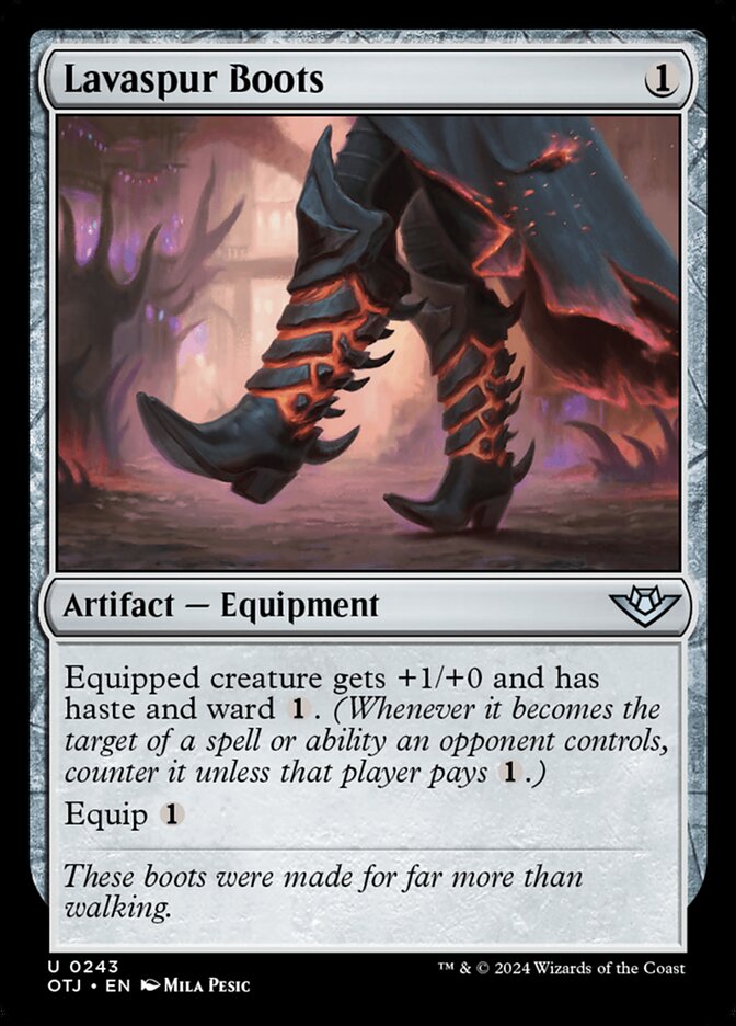 Lavaspur Boots, Outlaws of thunder junction Card Art