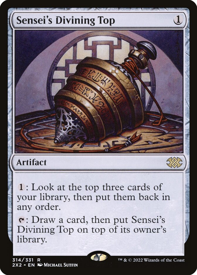 Sensei's Divining Top, Double Masters 2022 Card Art