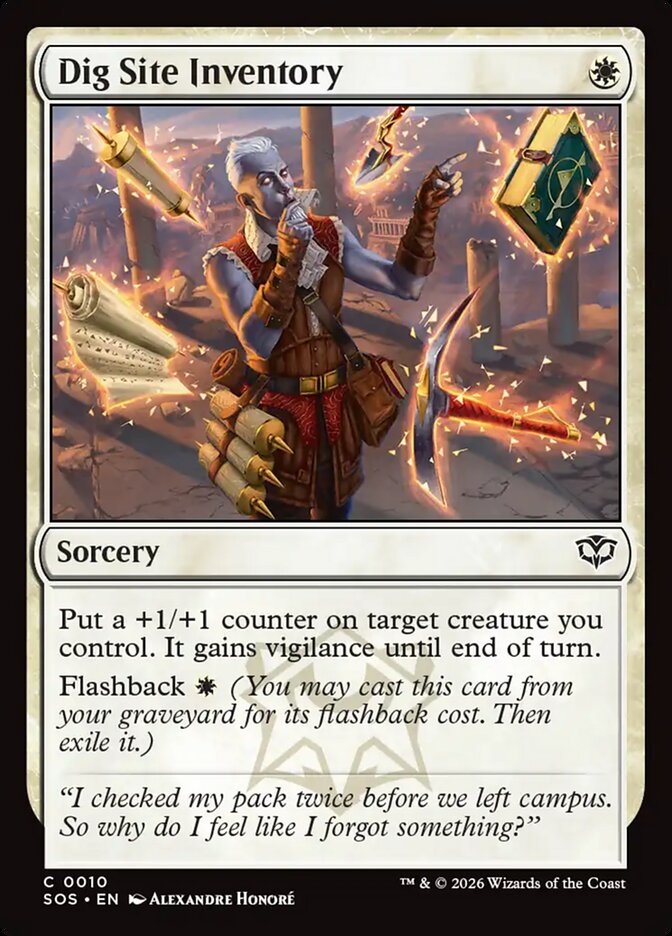 Dig Site Inventory, Secrets Of Strixhaven Card Art