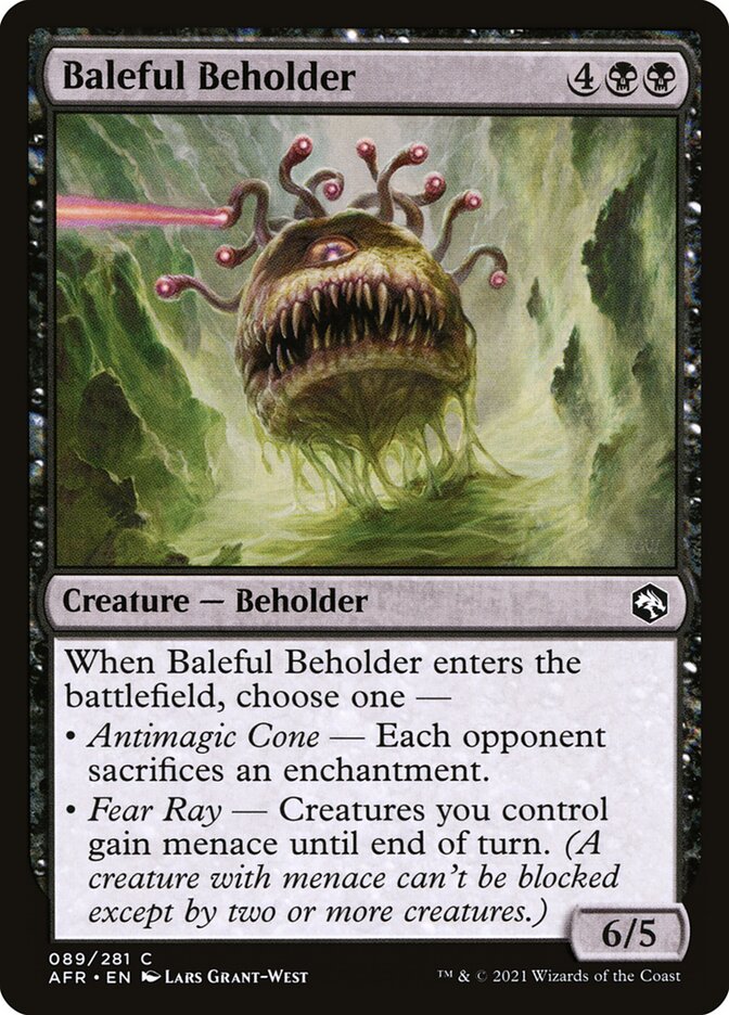 Baleful Beholder, Adventures in the forgotten realms Card Art