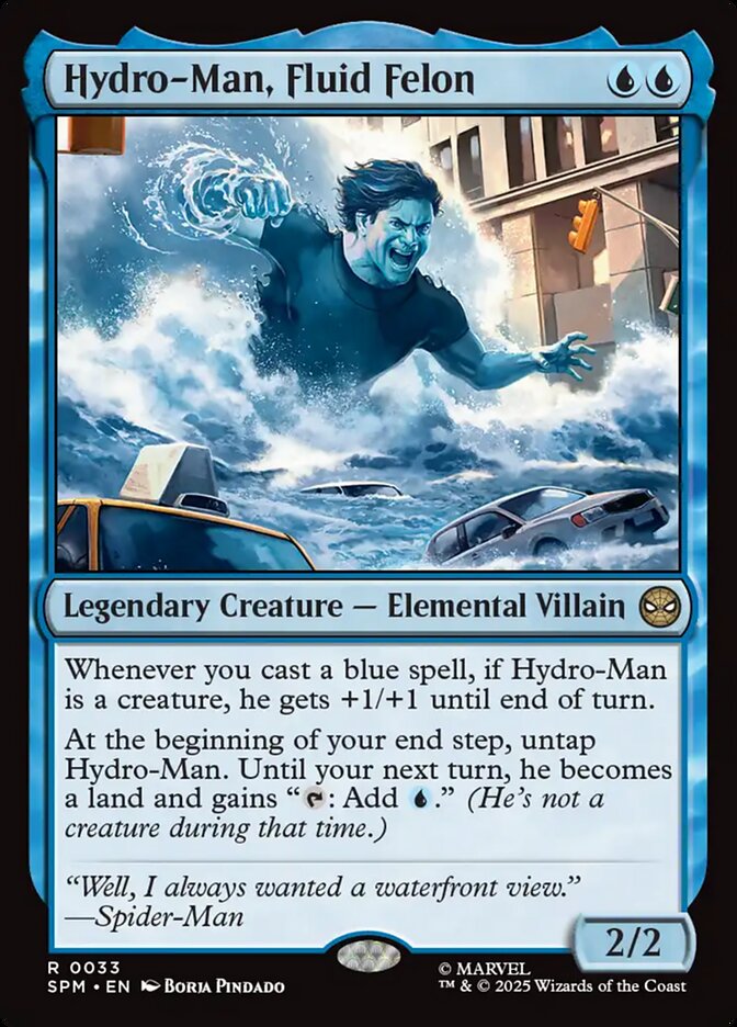 Hydro-Man, Fluid Felon, Marvel'S Spider-Man Card Art