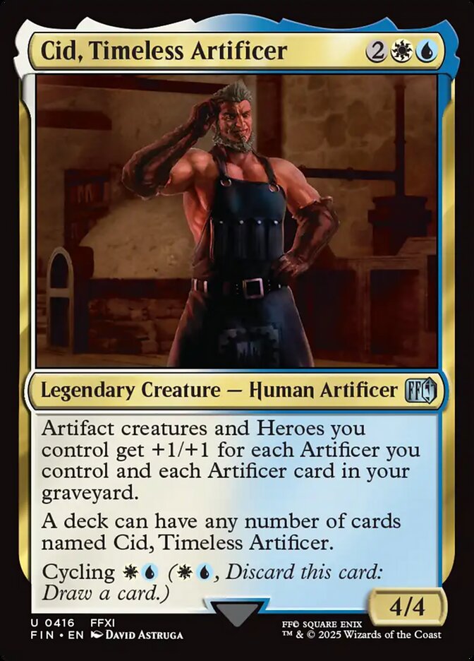 Cid, Timeless Artificer, Final fantasy Card Art