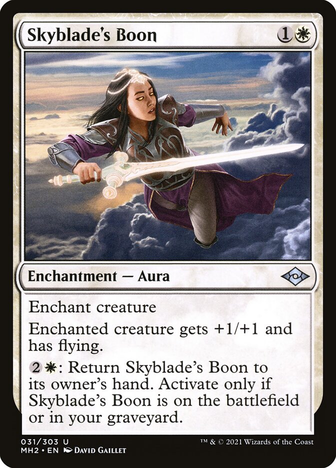 Skyblade's Boon, Modern horizons 2 Card Art