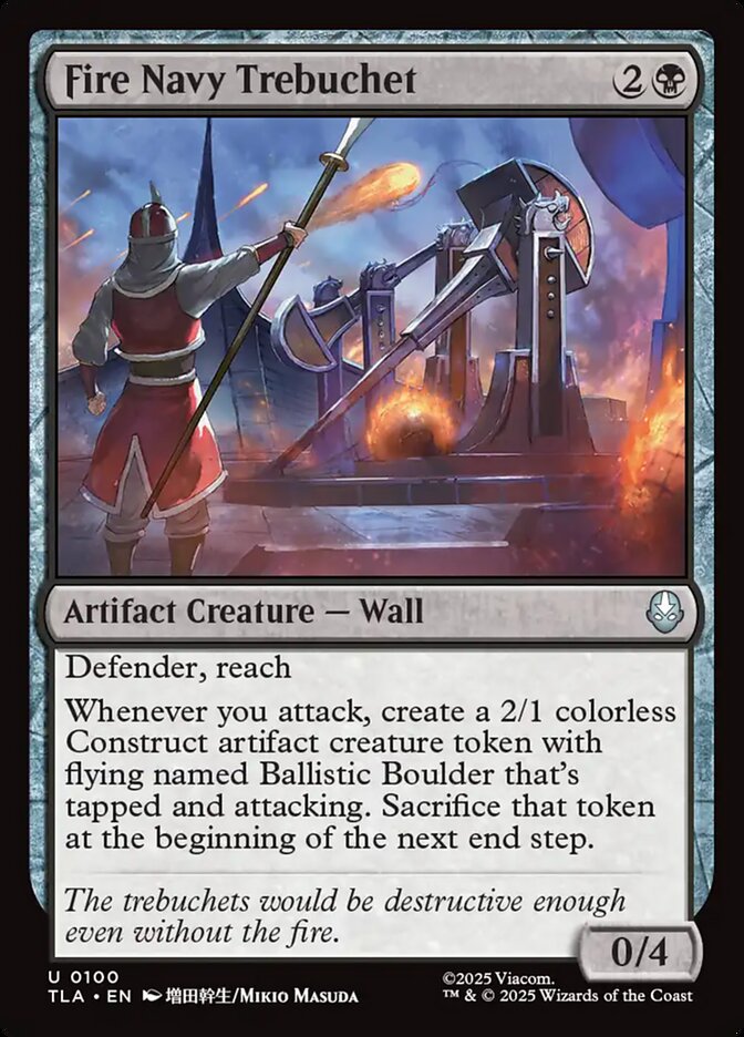Fire Navy Trebuchet, Avatar: The Last Airbender Card Art