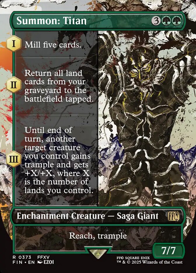 Summon: Titan, Final fantasy Card Art