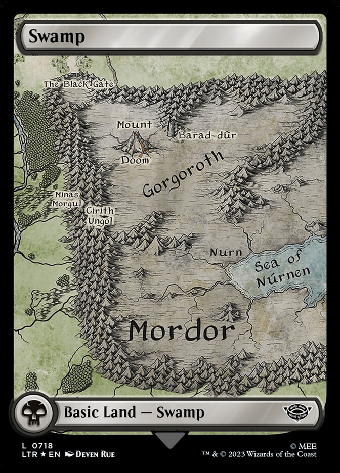 Swamp, The Lord Of The Rings: Tales Of Middle-Earth Card Art