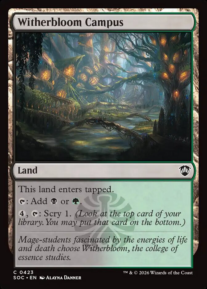 Witherbloom Campus, Secrets Of Strixhaven Commander Card Art