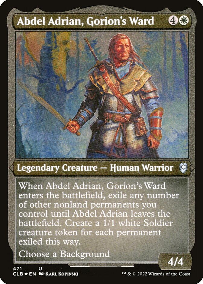 Abdel Adrian, Gorion's Ward - Etched Foil