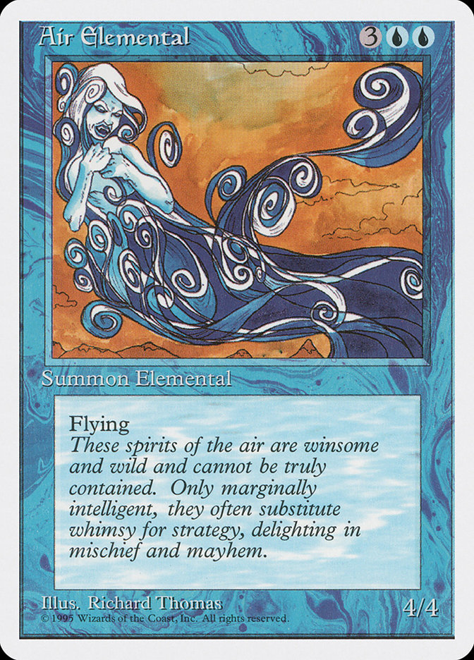Air Elemental, Fourth edition Card Art