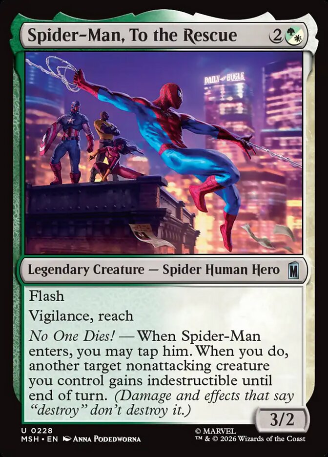 Spider-Man, To the Rescue, Marvel Super Heroes Card Art