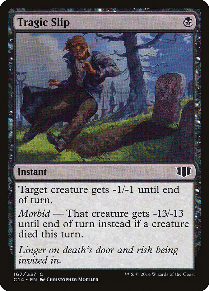 Tragic Slip, Commander 2014 Card Art